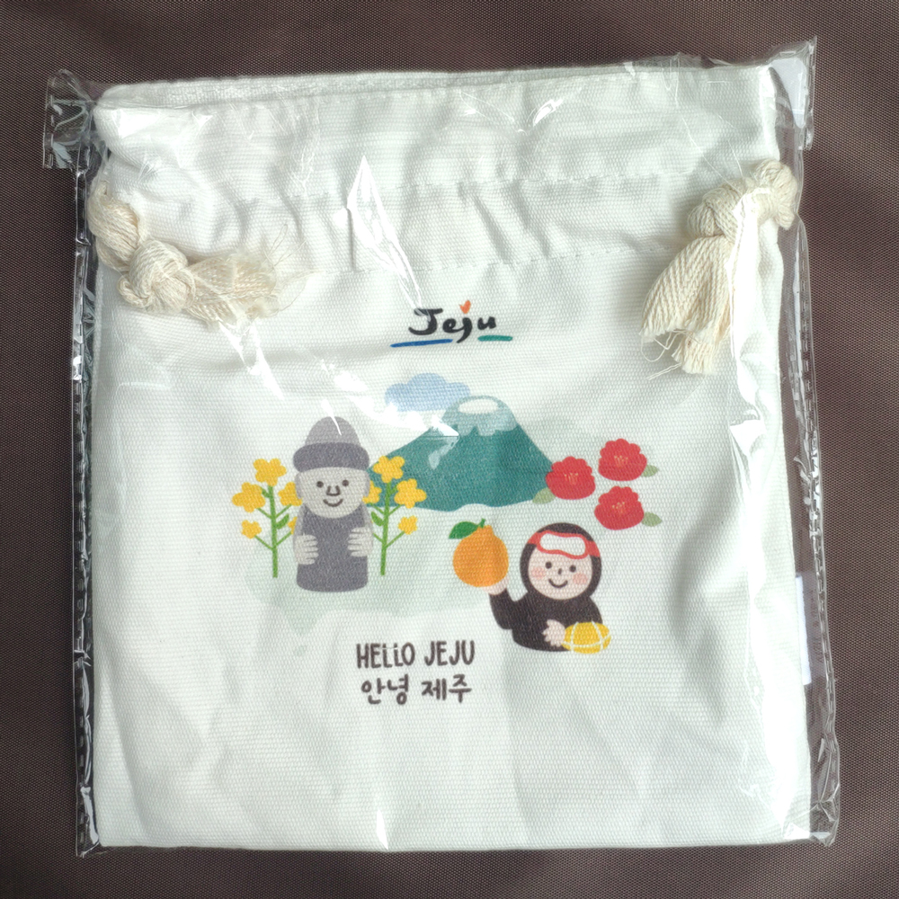 Jeju Island Tourism Pomotional Pouch Cotton Bag