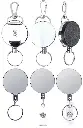 Heavy Duty Retractable Badge Reel with All-Metal Swivel Clip, 60cm Long Cord ID Card Holder for Nurses, Office Workers, and Professionals (Black)