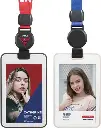 Professional & Customizable ID Card Holder with Lanyard - Secure Badge Case for Office, School, Events | Durable Plastic ID Holder with Detachable Lanyard for Employee, Student, Visitor