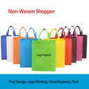 Non Woven Fabric Shopper with Logo Imprint Customize for Promotion