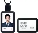 ID Card Holder with Lanyard & Retractable Badge Reel – Heavy Duty PU Leather, Dual Card Slot, 80cm Steel Cable for Office, School, Nurses & Events