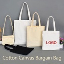 Cotton Canvas Bargain Bag with Logo Imprint Customize for Promotion