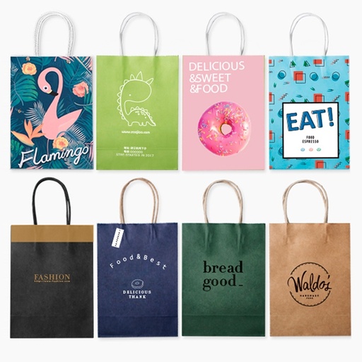 Kraft Paper Bag with Logo Imprint Customize